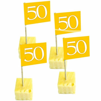 50 stuks cocktailprikkers 50 jaar
