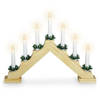Kaarsenbrug van hout met LED verlichting 41 x 5,5 x 30 cm - kerstverlichting figuur