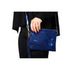 Blauw feest schoudertasje met glitters - Verkleedtassen