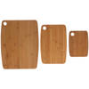 3x Bamboe houten snijplanken - Snijplanken/serveerplanken/broodplanken van hout