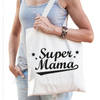 Super mama moederdag cadeau tas katoen - Feest Boodschappentassen