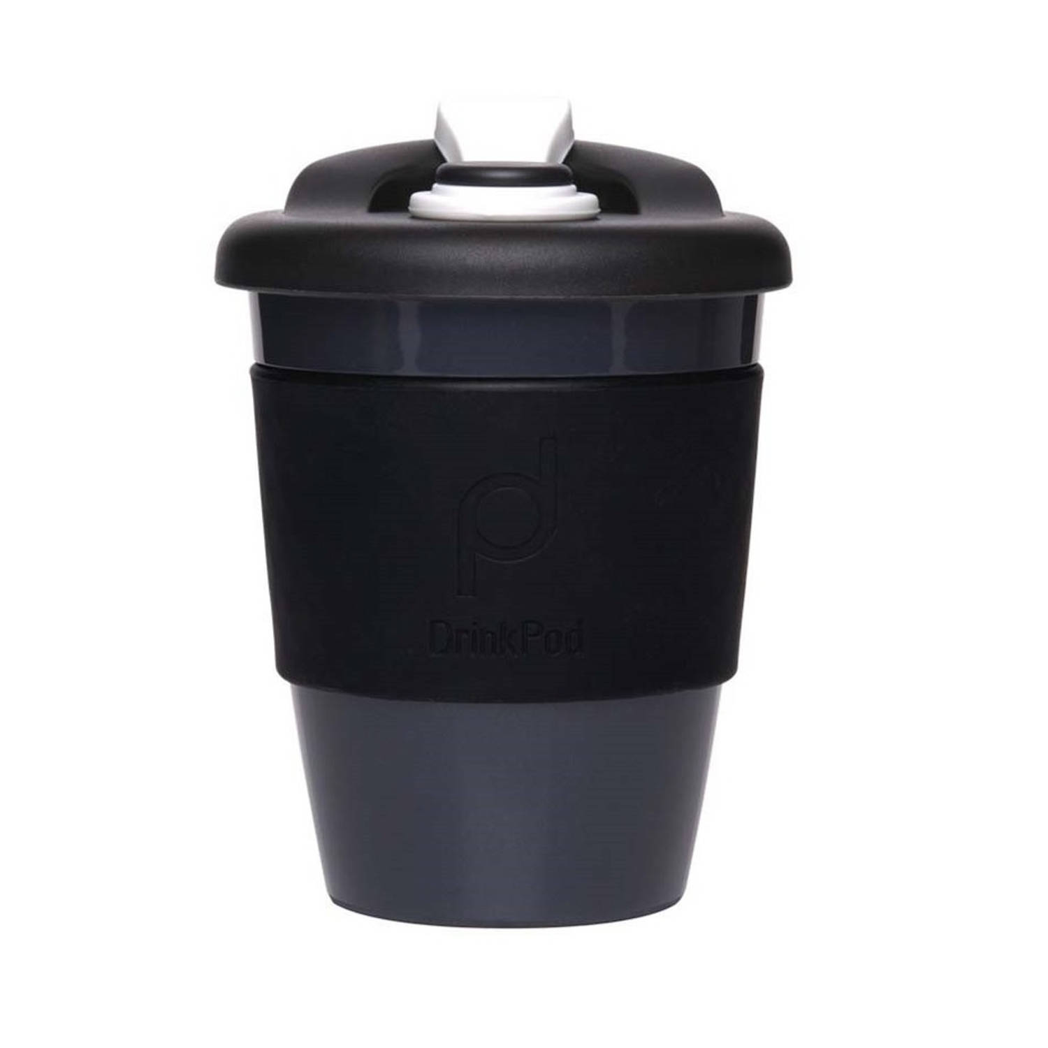 Herbruikbare Koffiebeker - 340ml - Zwart - Kunststof - Pioneer