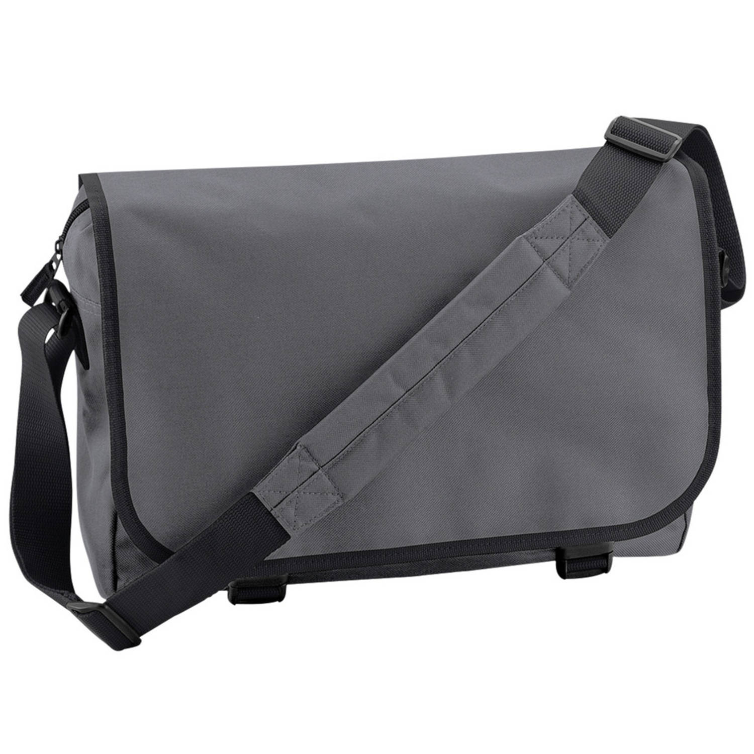 Schoudertas-aktetas grijs 41 cm voor dames-heren Schooltassen-laptop tassen met schouderband