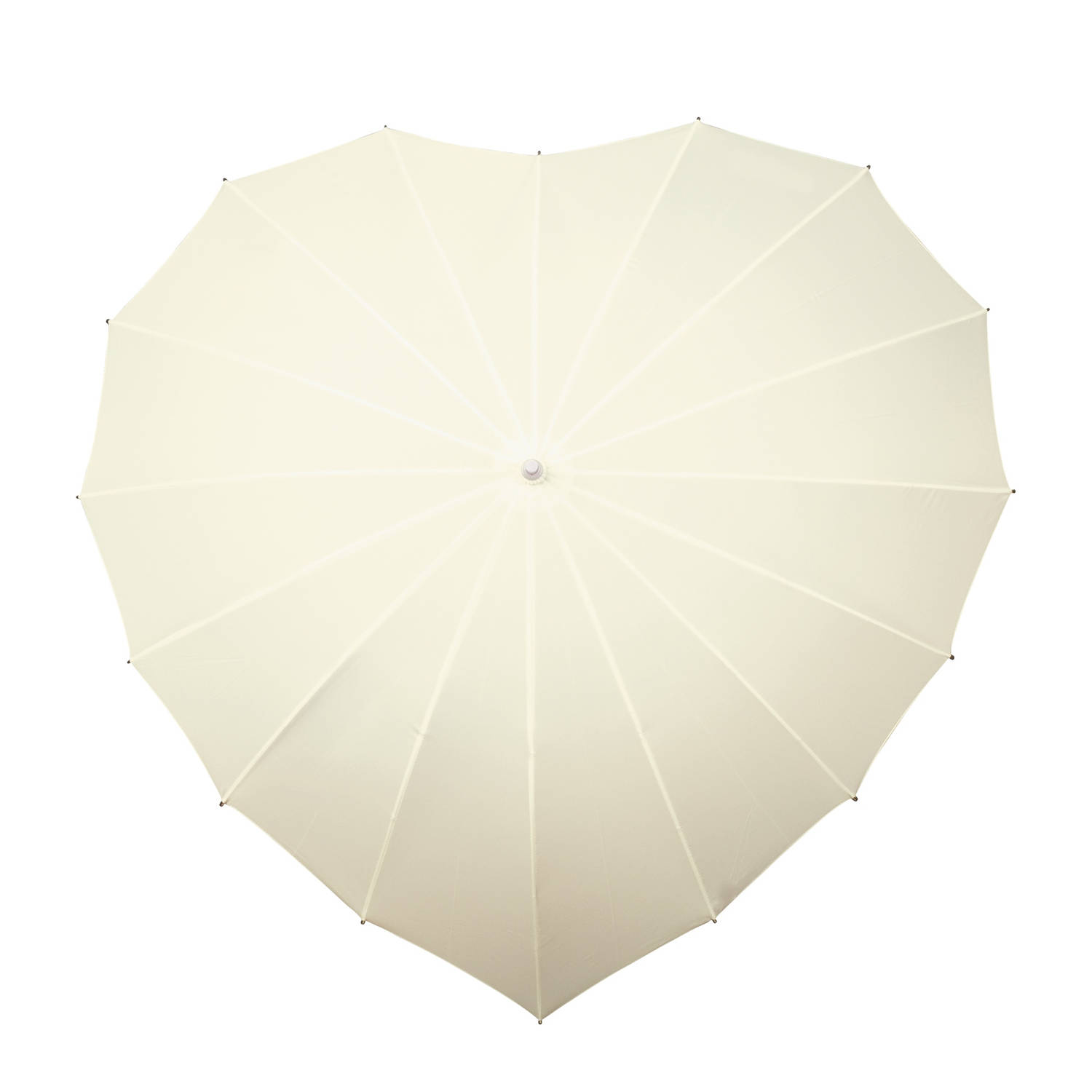 Verplaatsing geeuwen Het strand Impliva paraplu hartvormig handopening 110 cm gebroken wit | Blokker