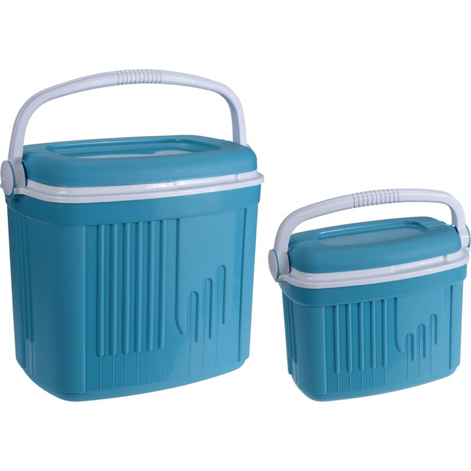 liter tweeling Trottoir Koelboxen - 2x stuks - 8 en 32 liter - kunststof - blauw - Koelboxen |  Blokker