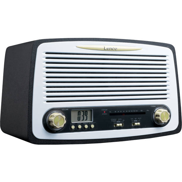 SR-02 Retro FM Stereo Radio met Alarm klok