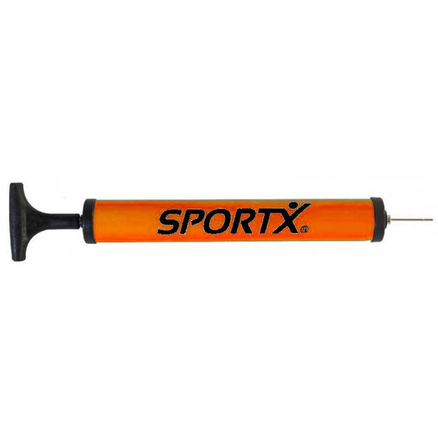 SportX ballenpomp kunststof 30 cm oranje