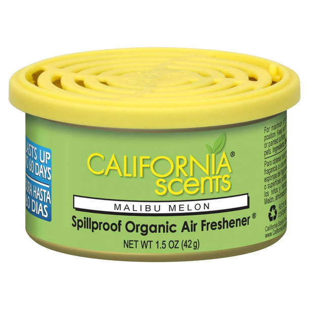 California Scents luchtverfrisser Malibu Melon 42 gram op kaart