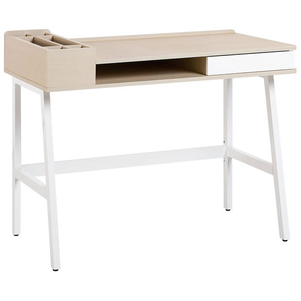 Beliani PARAMARIBO - Bureau-Lichte houtkleur-MDF