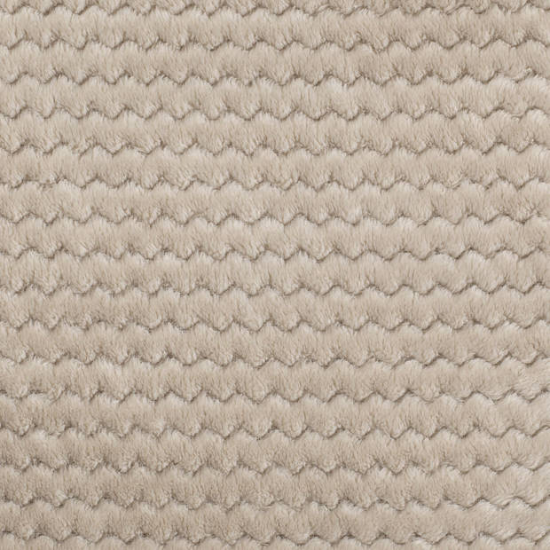Dutch Decor - MARA - Plaid 150x200 cm - superzachte deken met zigzagpatroon - Pumice Stone - beige