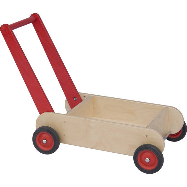 Van Dijk Toys houten loopwagen rood