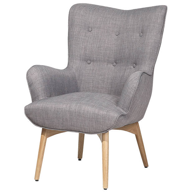 Beliani VEJLE - Fauteuil-Grijs-Polyester