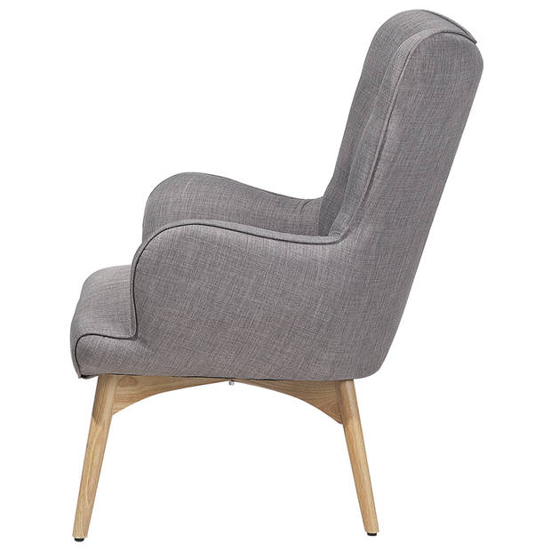 Beliani VEJLE - Fauteuil-Grijs-Polyester