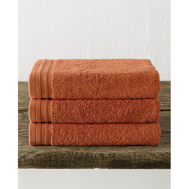 De Witte Lietaer badhanddoeken Imagine 100 cm katoen oranje 3 st