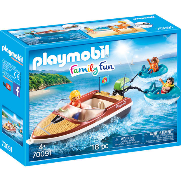 PLAYMBOIL Family Fun motorboot met funtubes 70091