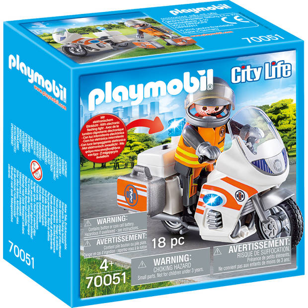 PLAYMOBIL City Life spoedarts op motor 70051