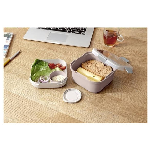 Sunware Sigma Home - Food To Go Lunch Kit - 3 Delige Kit - Minibakje, Tray & Grote Bak - Roze