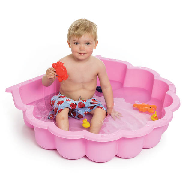 Paradiso Toys zandbak met deksel Schelp 87 x 78 x 18 cm roze