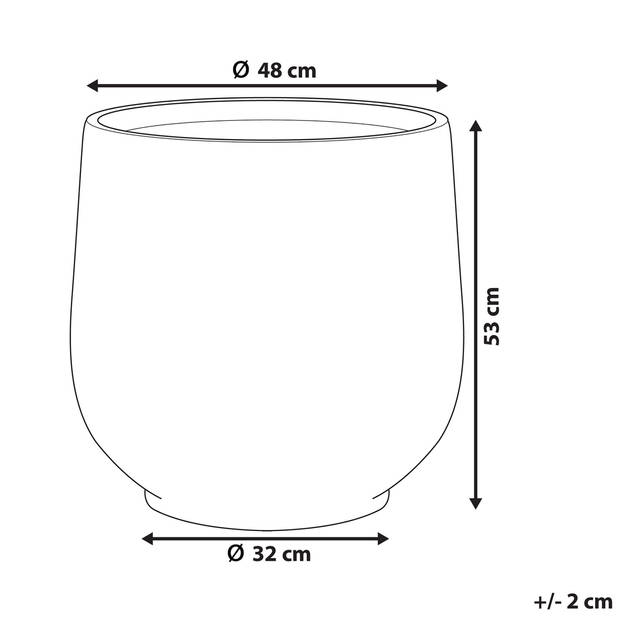 Beliani DIONI - plantenbak voor buiten-Grijs-Klei-vezelmengsel