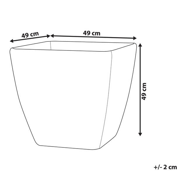 Beliani ZELI - plantenbak voor buiten-Grijs-Polyresin, Stenenmix