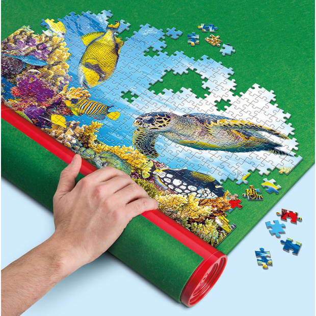CLEMENTONI puzzelmat 105 x 78 cm groen/rood
