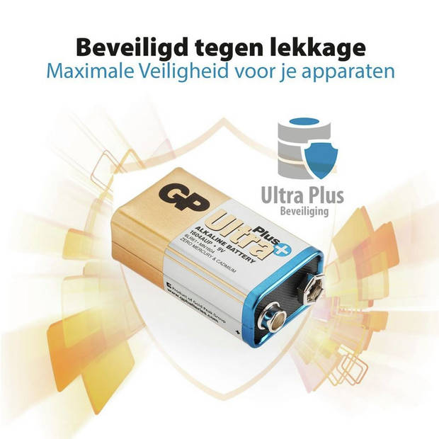 GP 9V Ultra Plus Alkaline Batterij
