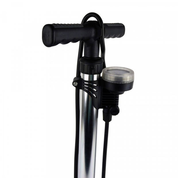 Luxe fietspomp met dubbel ventiel inclusief manometer - max 11 bar