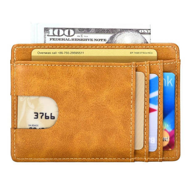 Slim Wallet Pasjeshouder Portemonnee - Zwart - RFID - Anti Skim