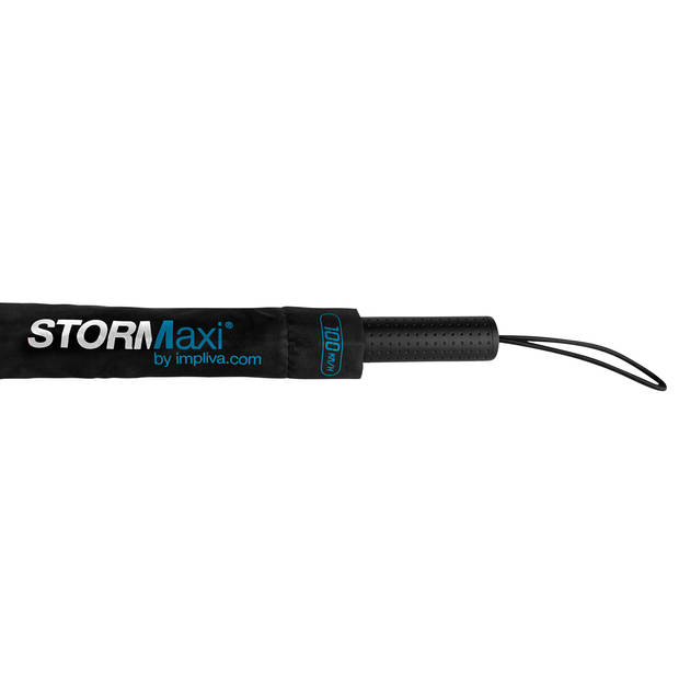 Windproof storm paraplu 100 cm zwart/blauw - Paraplu's
