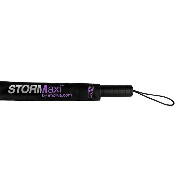 Impliva stormparaplu STORMaxi handopening 100 cm zwart/paars