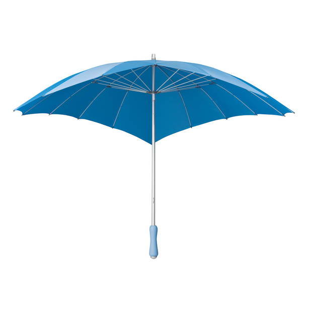 Impliva paraplu hartvormig handopening 110 cm lichtblauw