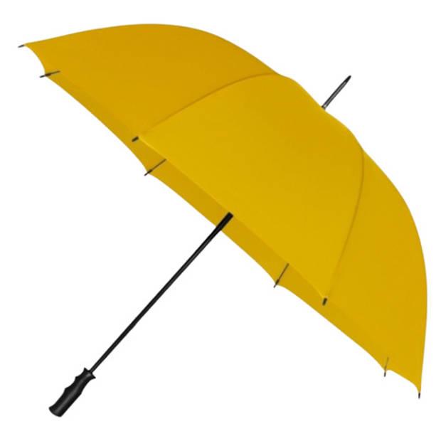 Impliva golfparaplu windproof 125 cm polyester geel