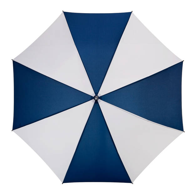 Impliva golfparaplu handopening 120 cm wit/donkerblauw