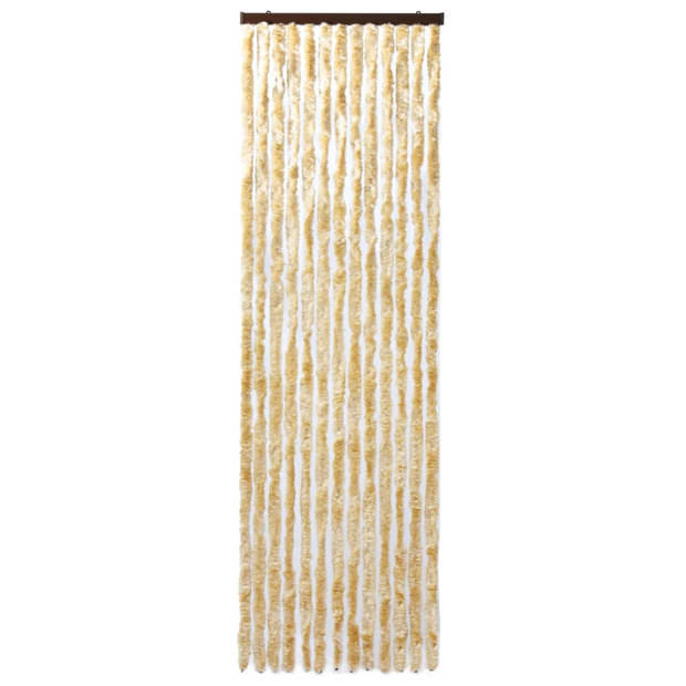 The Living Store Vliegengordijn - Chenille - 56 x 185 cm - Beige