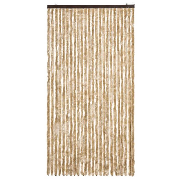 vidaXL Vliegengordijn 100x220 cm chenille beige