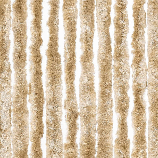 vidaXL Vliegengordijn 90x200 cm chenille beige