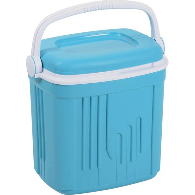 Koelbox kunststof blauw 20 liter - Koelboxen voor onderweg