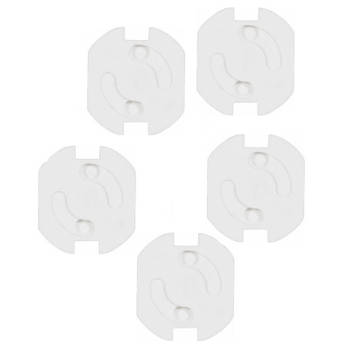 Benson Stopcontactbeveiligers - 5x - wit - kunststof - zelfklevend - Stopcontactbeveiliging