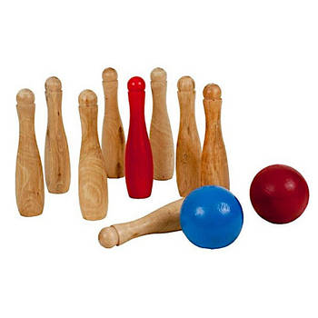 Outdoor Play houten bowlingset 11-delig