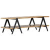 The Living Store Salontafel - Gerecycled hout - 115x60x40cm - 2 lagen - The Living Store