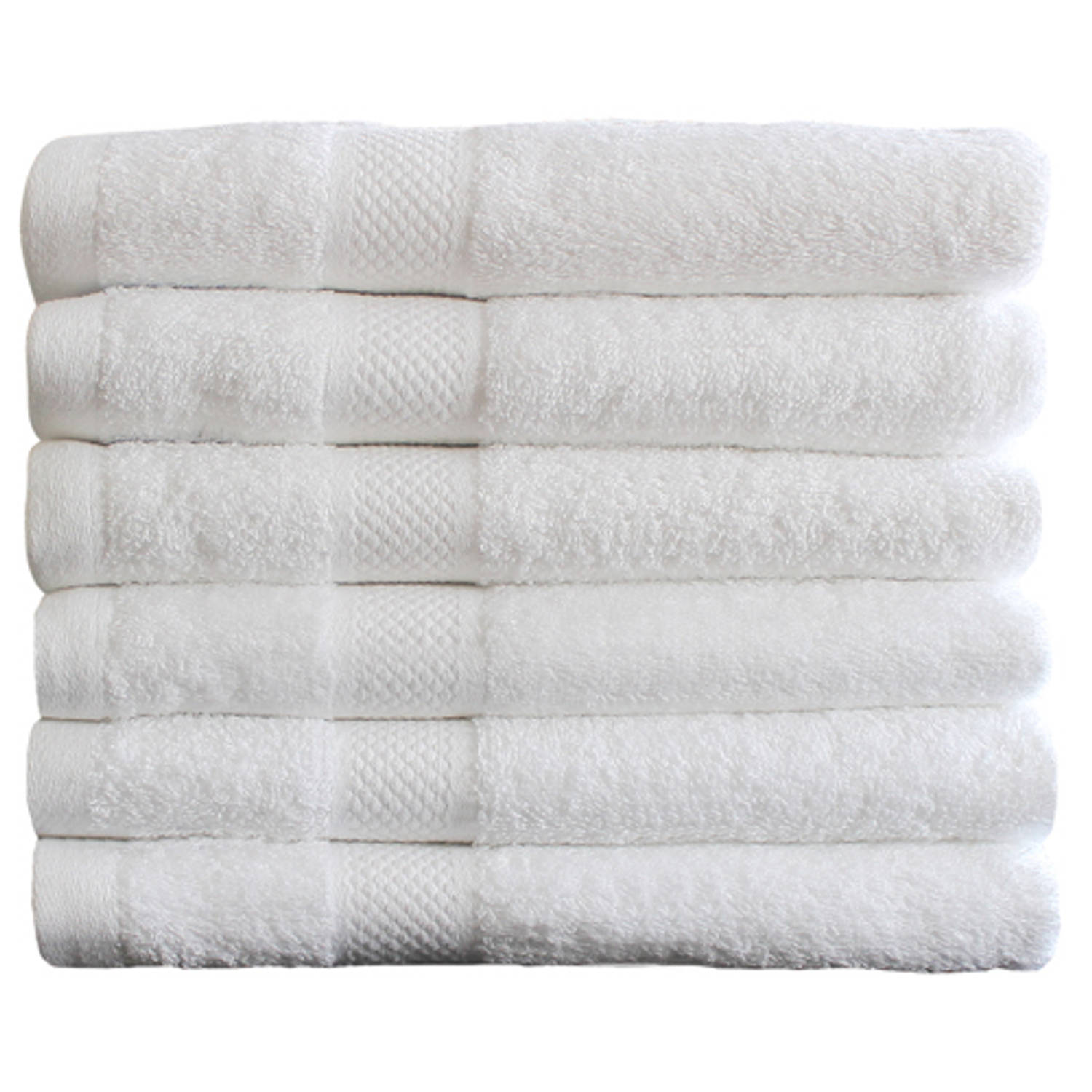 Auckland straal Ster Katoenen Handdoeken Hotelkwaliteit – 6 Pack – 70 x 140 cm – Wit | Blokker
