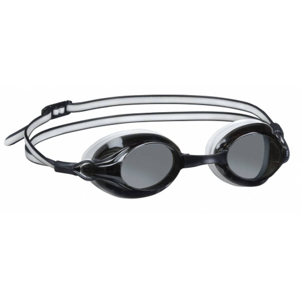 Wedstrijd zwembril voor volwassenen zwart/wit - Zwembrillen
