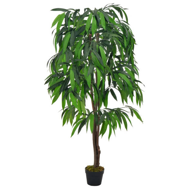vidaXL Kunstplant met pot mangoboom 140 cm groen