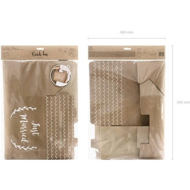 Bruiloft/huwelijk enveloppendoos kraftpapier huisje 30 cm - Versieringen/decoraties