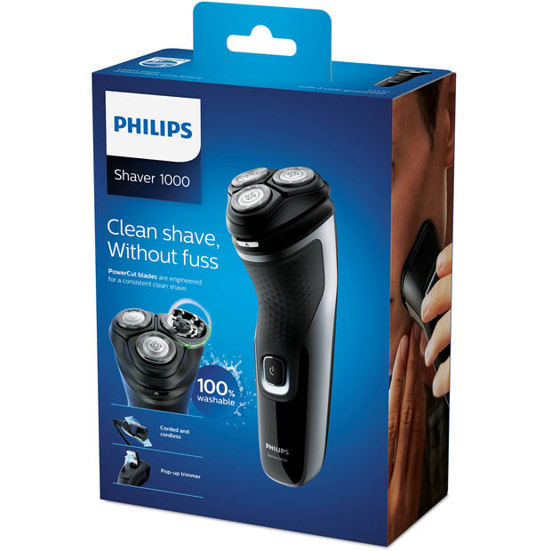 Philips scheerapparaat series 1000 S1332/41 - zwart