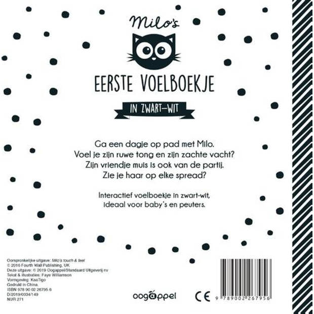 Oogappel Voelboek: Milo's eerste voelboekje in zwart-wit (karton). 2+