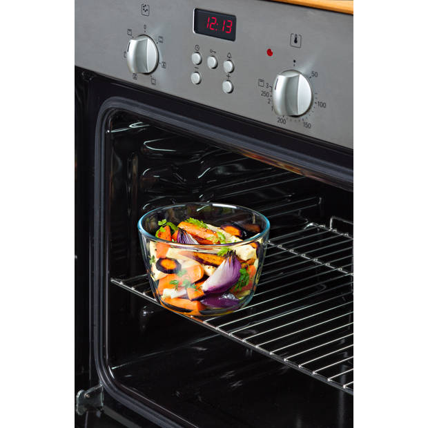 Pyrex Cook & Freeze ovenschaal - met deksel - Ø16 x 11 cm - 1,6 liter