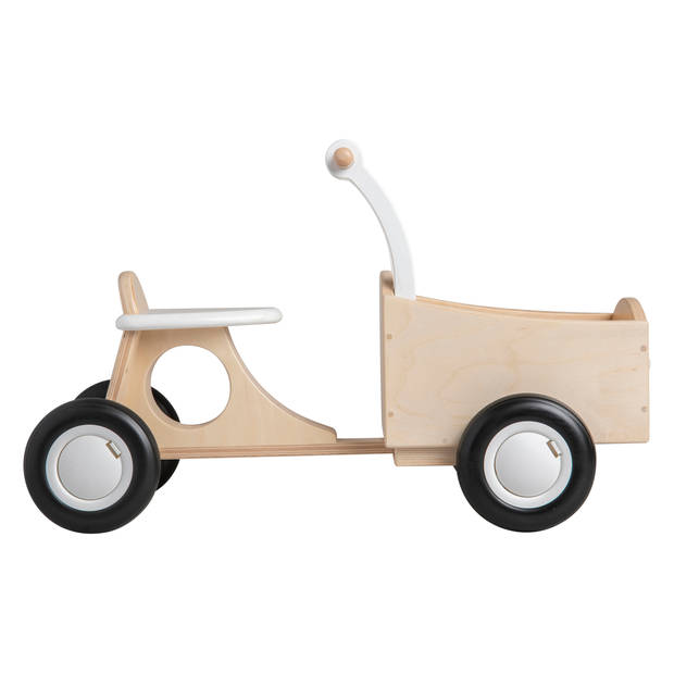 Van Dijk Toys Loopfiets met 4 wielen loop-bakfiets Junior Wit