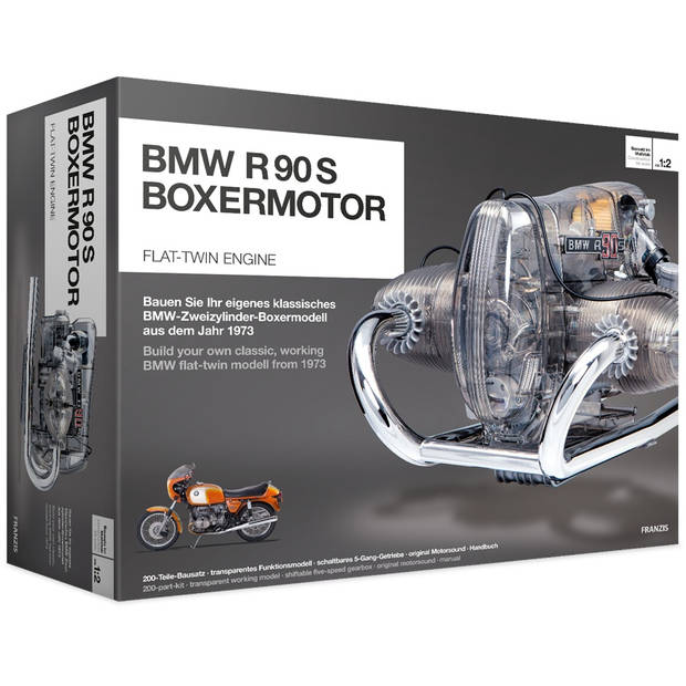 Franzis bouwpakket 2-cilinder-boxermotor BMW R90S 200-delig