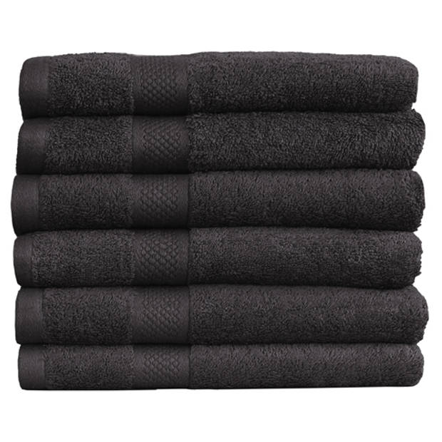 Katoenen Handdoeken Hotelkwaliteit – 6 Pack – 70 x 140 cm – Zwart